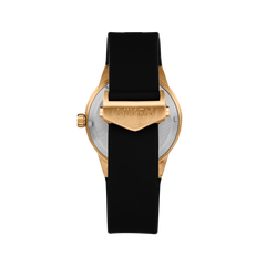 SEA TRAVELLER - Black rubber strap with golden clasp