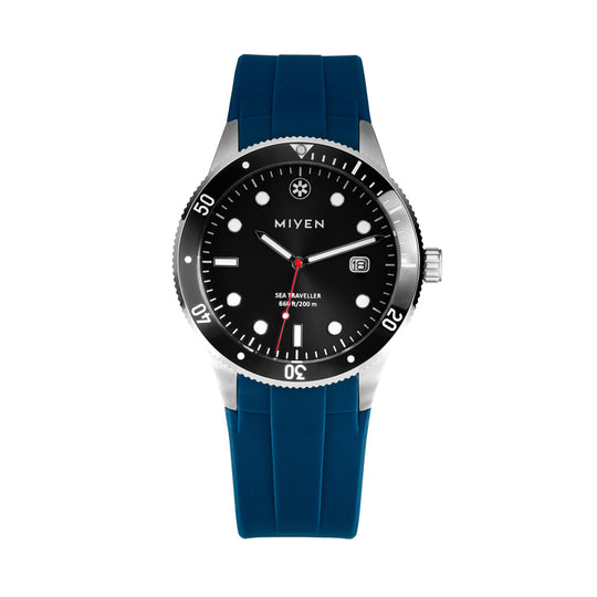 SEA TRAVELLER Black - Blaues Armband