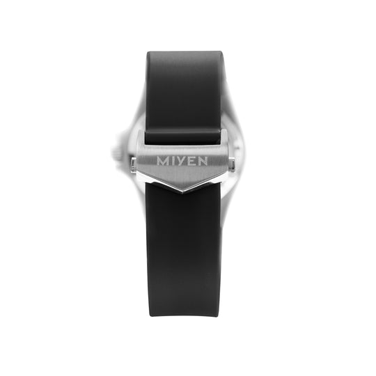 Schwarzes Kautschukarmband ABYSS