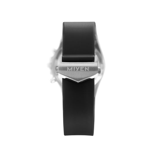 VOYAGER - Black rubber strap
