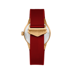 SEA TRAVELLER - Red rubber strap with golden clasp