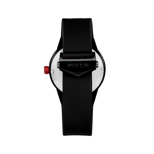 SEA TRAVELLER - Black rubber strap with black clasp