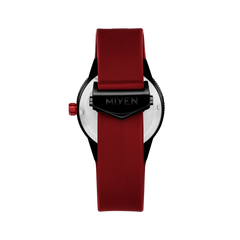 SEA TRAVELLER - Red rubber strap with black clasp